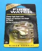 First Watch Solid Brass #1503 Clamp-Tight Sash Lock for Double-Hung Windows