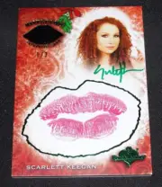 2013 Benchwarmer SCARLETT KEEGAN Holiday #32 MISTLETOE KISS Green Auto/3 PLAYBOY