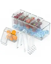Fresh Fab Finds Ice Chilled Condiment Caddy Serving Tray