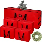 6 Pcs Christmas Tree Storage Bag for 7.5 ft Heavy Duty 600d Oxford Waterproof