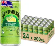 Lemon Lime & Bitters Mini Cans 24 Pack Bundaberg Soft Drink Mixer