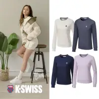 在飛比找momo購物網優惠-【K-SWISS】圓領長袖上衣 Basic Sweatshi