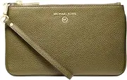 [Michael Kors] Jet Set Charm Medium Top-Zip Wristlet, Safari Green, One Size