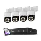 Loocam 5MP HD 8CH PoE NVR PT Security Camera System 2TB, Spotlight & Siren Alarm