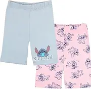 [Disney] Lilo and Stitch Girls 2-Pack Shorts Set - Lilo & Stitch Biker Shorts Bundle Set for Girls