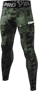 [LWISMIL] Compression Pants Men with Pockets for Basketball Running Gym, Mens Athletic Tights Leggings Base Layer Underwear