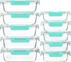 10-Pack Glass Meal Prep Containers with Lids, MOTYYA Food Storage Containers ...