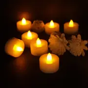 12PC Halloween Candles Flameless Candles Battery Operated LED Pillar Candles