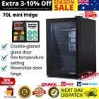 Devanti 70L Bar Fridge Glass Door Countertop Freezer Mini Fridges Bottle Cooler