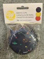 Wilton 75 Count Baking Cups Space Theme