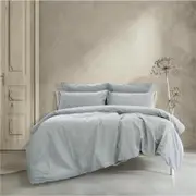 Ardor Boudoir Embre Queen Bed Quilt Cover Set Linen Look Cotton Chambray