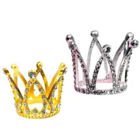 在飛比找ETMall東森購物網優惠-迷你小皇冠水晶鉆石珍珠蛋糕裝飾皇冠擺件兒童女孩公主生日插件