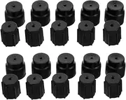 BUGUUYO 20pcs Car Air Conditioning Repair Ac Valve Caps Ac Service Port Caps Ac End Caps Ac Valve Cap System Air Conditioner Valve Caps Car Ac Caps Air Conditioning Part Black Abs Plastic