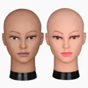 Soft PVC Bald Mannequin Head For Making Wig Hat Glasses Display Stand