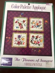 The Flowers Of Summer Color-Palette Applique Quilt Pattern