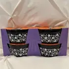 Disney Jack Skellington Ceramic Ramekins Set of 4 NWT Black and White