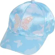 [BOLLEY JOSS] Kids Sparkle Sequins Baseball Hat Toddler Girls Ponytail Cap Adjustable Snapback Ball Caps