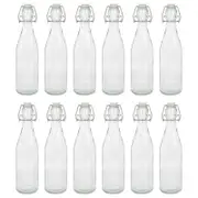 Argon Tableware Glass Bottles with Swing Top - 520ml - Pack of 12