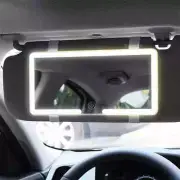 Car LED Makeup Mirror Three Gear Adjustment Sun Visor Plate Interior RearMirror
