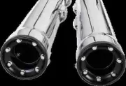 Cobra Chrome 3in Slip On Muffler w Race Pro Tip Heritage Softail 06