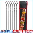 # 6Pcs Kabob Skewers Stainless Steel Barbecue Flat Skewers Kitchen Accessories