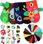 VANZACK 1Set DIY Puppet Making Kit Hand Puppets Craft Accessories for Vibrant Felt Materials for Creative Play and Party Favors for Craft Enthusiasts