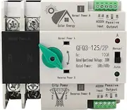 ANKROYU Power Transfer Switch, PC 2P Millisecond Fast Switching Timing Controller, Dual Power Automatic Transfer Switch for Household PV Systems (100A)