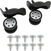 [Serlium] Luggage Wheels Replacement, 2Pcs Luggage Wheels 360 Degrees Antiwear PP PET Quiet Easy Installation Suitcase Caster with Screws for Replacement