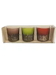 Pier 1 Imports Candle Ornamental Votive Holders Set Of 3 Colorful New In Box
