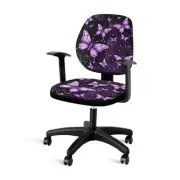 Chair Covers Computer Office Chair Cover Protective Stretch Purple Butterfly