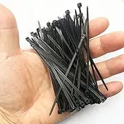 Yaluzibi 4 inch Cable Ties Black 100 Pack, 2.5mm x 100mm Zip Ties Long 18 lbs Tensile Strength with UV Resistant, Nylon Plastic Self Locking Small Cable Wrap for Tidy Wires Home Workshop and Garden