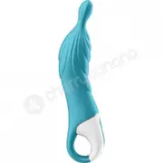 Satisfyer A-Mazing 2 Teal Silicone Ribbed A-Spot Stimulation Vibrator