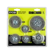 Ryobi 6-Piece Wire Wheel Brush Set Workshop Hardware Power Tools Supplies