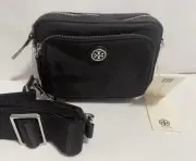 NWT!! Tory Burch Mini Recycled Nylon Camera Crossbody Bag In Black