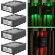 Solar Wall Light 4pcs Solar Wall Light UP and Down Illuminate Outdoor Sunlight Sensor Lamp -Colourful
