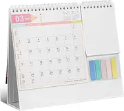 Desk Calendar Monthly Planner with Artistic Design for Classroom and Office Decor Construction for Organizing Important Dates