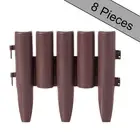New Decorative Interlocking Half Log Lawn Edging Garden Ornamental Fence Border