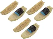 TOPPERFUN 6pcs Resin Miniature Boat Small Boat Model Handicraft Micro Landscape Accessories Home Office Decor Miniature Sailing Boat for Bonsai Fairy Garden Ornaments