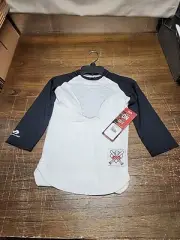 Baseball Mcdavid First On Last Off Hex Sternum 3/4 Shirt Wht/Blk Y/S