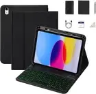 for iPad 10th Generation Case with Keyboard,7 Color Backlit, Detachable Keyboard