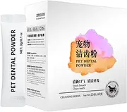 Cat Teeth Cleaning Powder,20 Bags Powder for Cats | Gentle Pet Bad Breath Remover for Kittens Puppies Travel Home Grooming