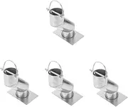 4pcs Gutter Adapter Kit Stainless Steel Rain Chain Adapter Rain Chain Installer Outside Gauge Raincoat Pipe Chains Water Foldable Diverter Basin Hose Flue Catcher Humidifier Silver