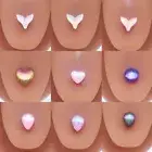 1PCS Water Drops Colorful Round Heart Shape Tongue Staple Body Piercing Jewelry