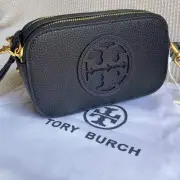 TORY BURCH shoulder bag mini black Leather New From Japan