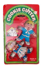 Vintage Capers Cookie Cutters BOY and GIRL Stainless Steel Made in USA