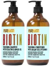 Biotin Shampoo and Conditioner Set - Volume Boosting Formula for Men and Wome...