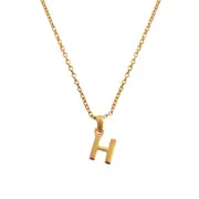 Culturesse 50cm Initial H Pendant 24K Gold Plated Necklace Fashion Jewellery