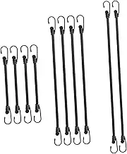 Garende 10 Pieces Bungee Cords with Hooks Elastic Tie Down Straps Bungee Straps for Tents