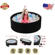 Round Toddler Ball Pit - Cozy Play Area for Kids (47.24''x15.75'') - No Balls