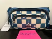 Coach Elias Mini Belt Bag With Checkerboard Print